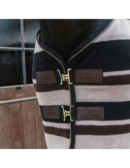 Chemise Kentucky Fleece Heavy rayé marron