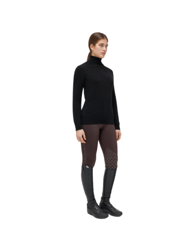 Cavalleria Toscana Embossed Turtleneck Cashmere Blend black