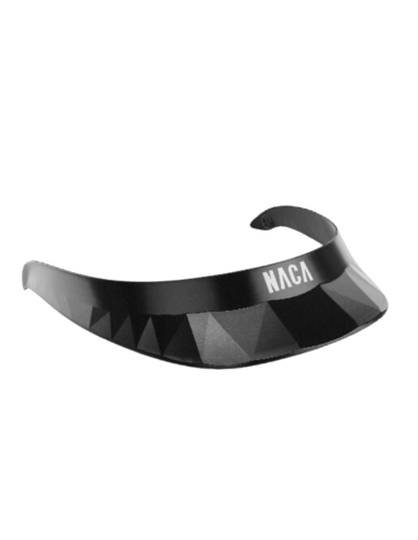 Visière NACA noir billant logo silver