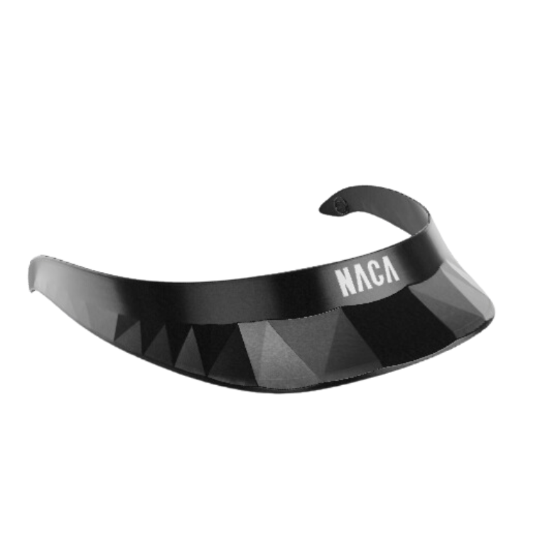 Visière NACA noir billant logo silver