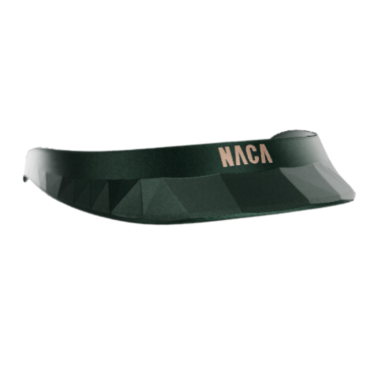 Visière NACA verte mate logo rose gold