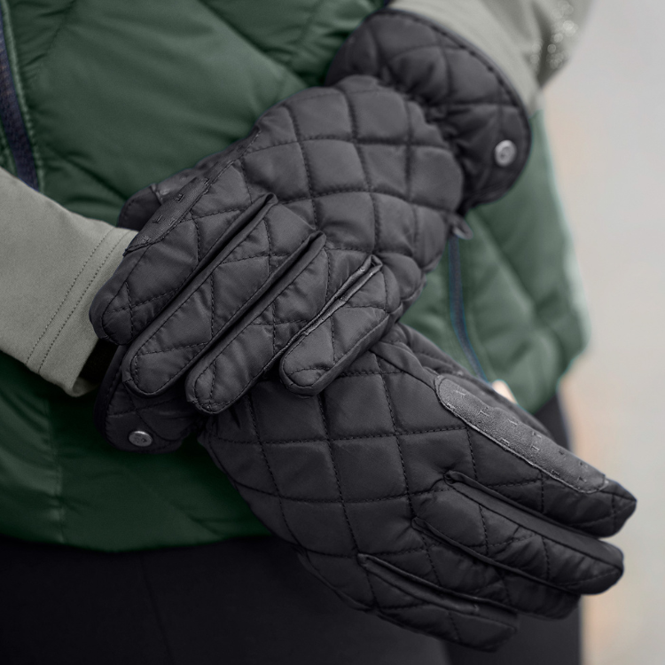 Gants D’équitation E.L.T Diamond Winter Noir