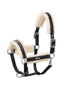 Licol Eskadron FauxFur Double Pin noir