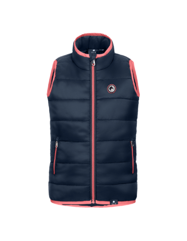 Quilted Gilet E.L.T Lucky Lou Kids Blue Night/Pink