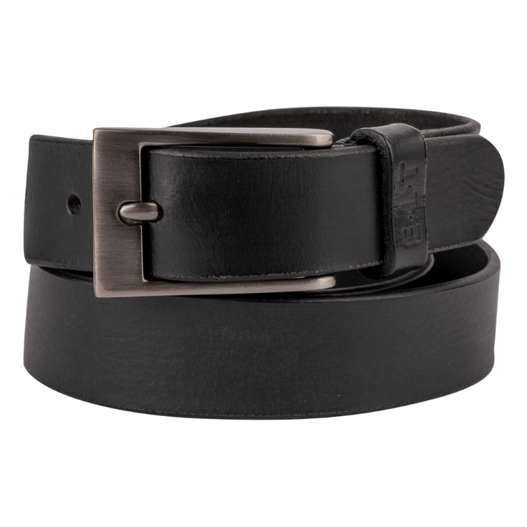 Ceinture En Cuir E.L.T Massimo Hommes Noir