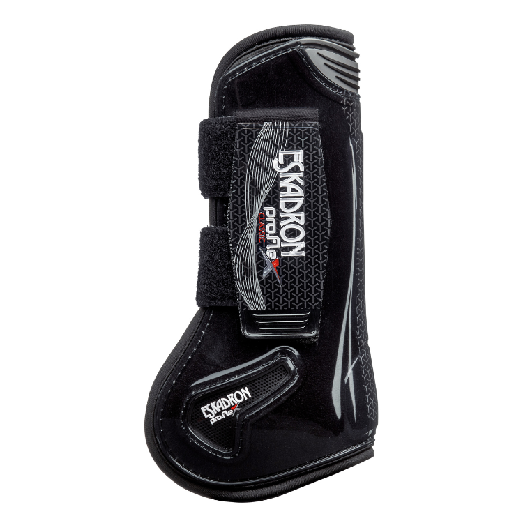 Guêtres Eskadron Simili Cuir Noir Platine 2025 – Protection Équitation Confort & Élégance