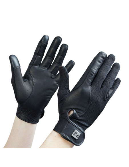 Gants D'Equitation Premier Equine "Bordoni" Noir