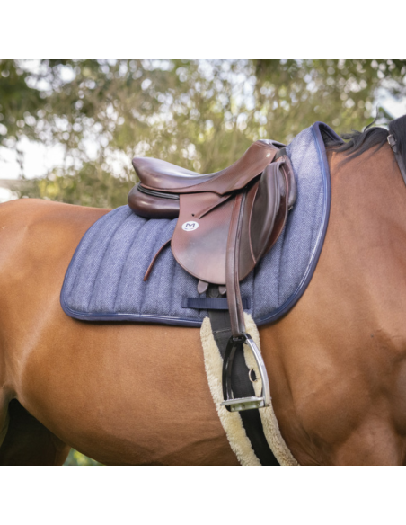 Tapis De Selle Paddock Wooltouch Bleu