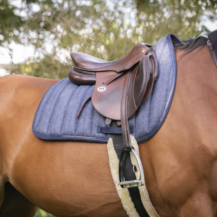 Tapis De Selle Paddock Wooltouch Bleu