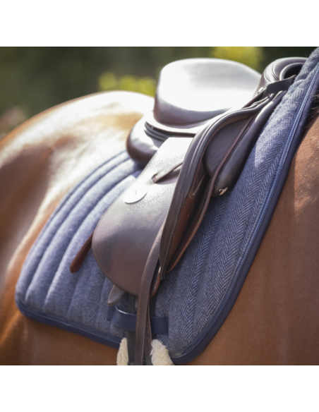 Tapis De Selle Paddock Wooltouch Bleu