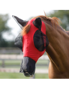 Premier Equine "Comfort Tech" Xtra Fly Mask Red