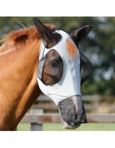Masque Anti-Mouches Premier Equine "Comfort Tech" Xtra Gris