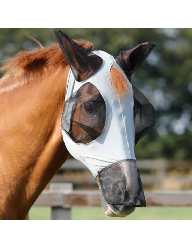 Premier Equine "Comfort Tech" Xtra Fly Mask Grey