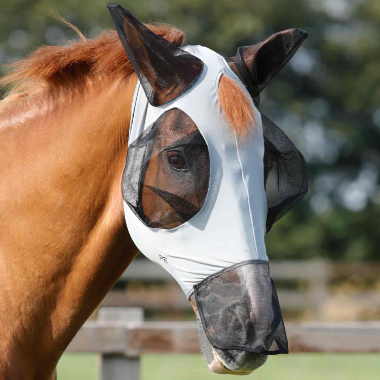 Masque Anti-Mouches Premier Equine "Comfort Tech" Xtra Gris