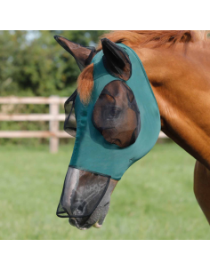 Masque Anti-Mouches Premier Equine "Comfort Tech" Xtra Vert