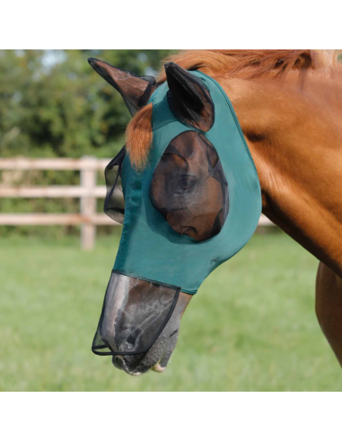 Masque Anti-mouches Pour Cheval Premier Equine Buster Xtra - Gris, Neuf