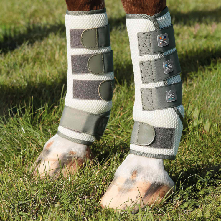 Guêtres Anti-Mouches Premier Equine "Pro-Tech" Blanc