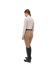 Polo Cavalleria Toscana Lightweight Jersey Fleece Half Zip Turtleneck BEIGE 2