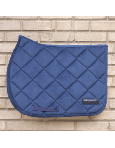 Tapis De Selle Paddock Velours "Corduroy" Marine 2