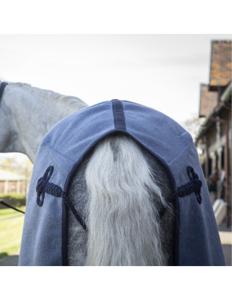 Couverture Paddock Wooltouch Bleu Chiné