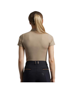 Polo Premier Equine À Manches Courtes Scintillo Beige 2