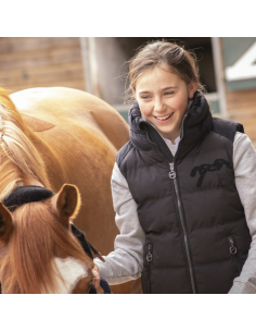 Penelope "Sonia" Children's Sleeveless Down Jacket Black