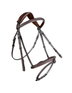 Bridon CWD Anatomique Mademoiselle Muserolle Française DIAMOND ORANGE/CHATAIGNE 2