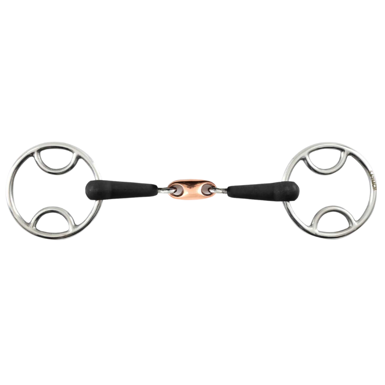 Mors Premier Equine 3 Effets Caoutchouc Double Brisure