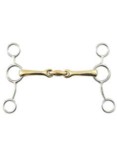 Premier Equine Brass Alloy Tom Thumb Bit with Lozenge