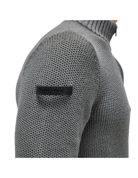 Pull Col Roulé Cavalleria Toscana Turtleneck Merino Wool GRIS