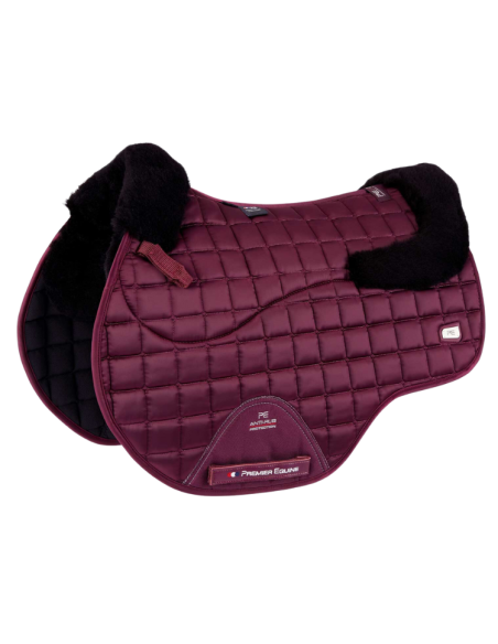 Tapis De Selle Premier Equine Satin Atlantis Jumping Bordeaux/Noir