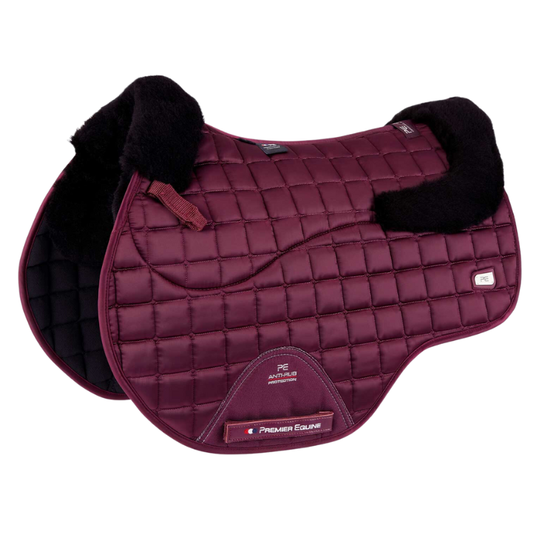 Tapis De Selle Premier Equine Satin Atlantis Jumping Bordeaux/Noir
