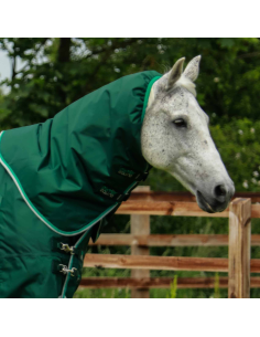 Couverture Premier Equine Buster 200G Avec Couvre Cou Snug-Fit Vert 2