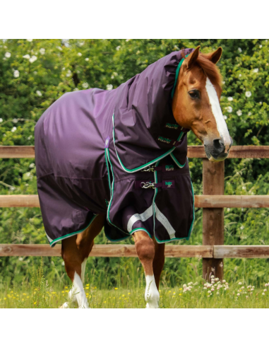 Premier Equine Buster 200G Turnout Rug With Snug-Fit Neck Cover Purple