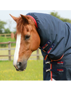 Couverture Premier Equine Buster Storm 200G Avec Couvre Cou Snug-Fit Marine 2