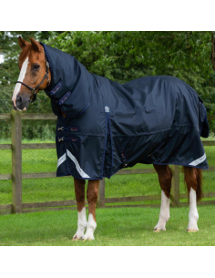 Couverture Premier Equine Buster Storm 220g Avec Couvre Cou Marine