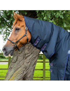 Couverture Premier Equine Buster Storm 220g Avec Couvre Cou Marine 2