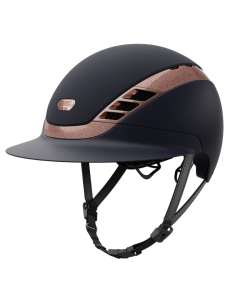 Casque Pikeur AirLuxe Supreme Grande Visière midnight blue/rose gold