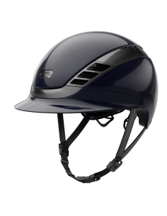Casque Pikeur AirLuxe Chrome Petite Visière shiny midnight blue