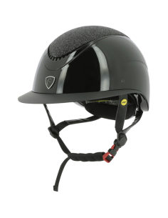 Casque Equithème Wings Noir Brillant Lamé