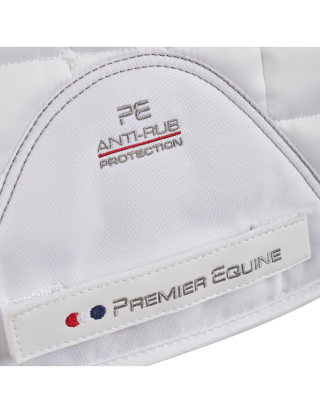Tapis De Selle Premier Equine Alberta Satin Jumping Blanc