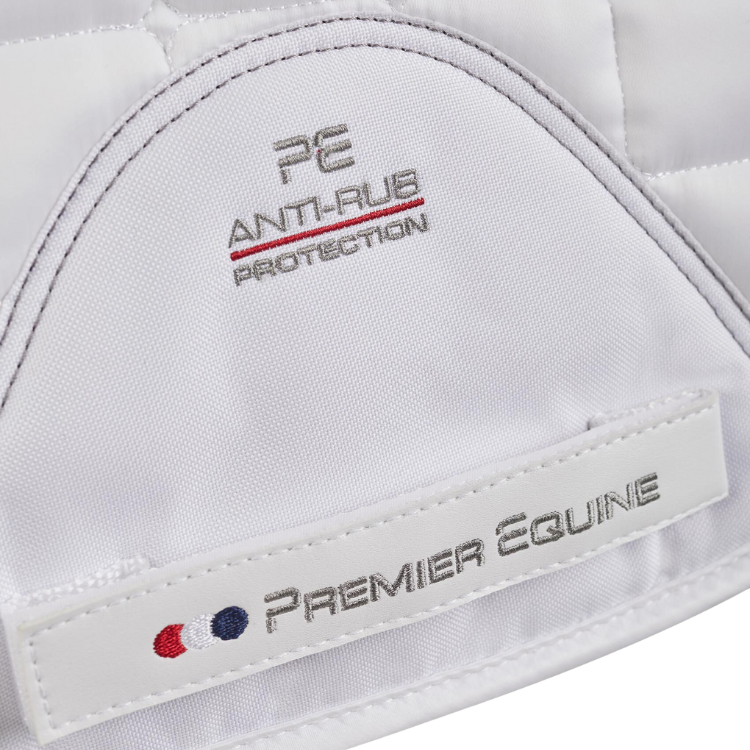 Tapis De Selle Premier Equine Alberta Satin Jumping Blanc