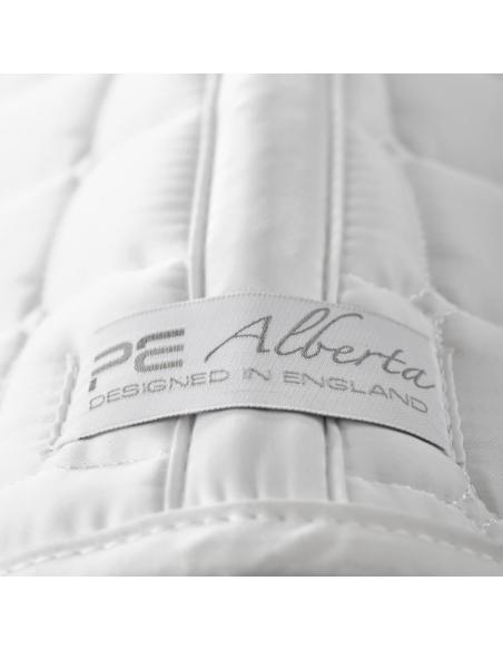 Tapis De Selle Premier Equine Alberta Satin Jumping Blanc