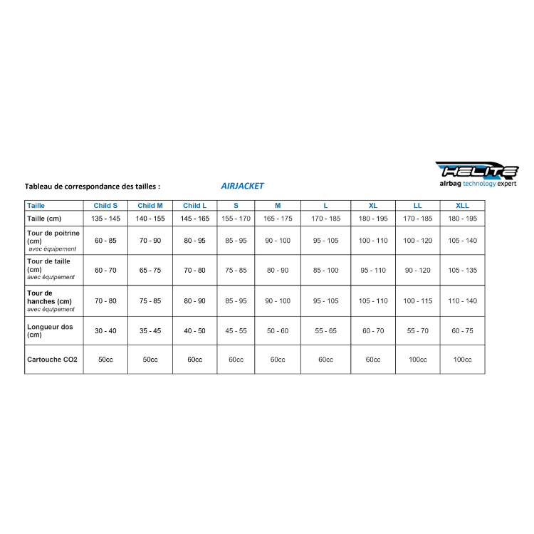 Gilet Airbag Helite AirJacket Enfant noir