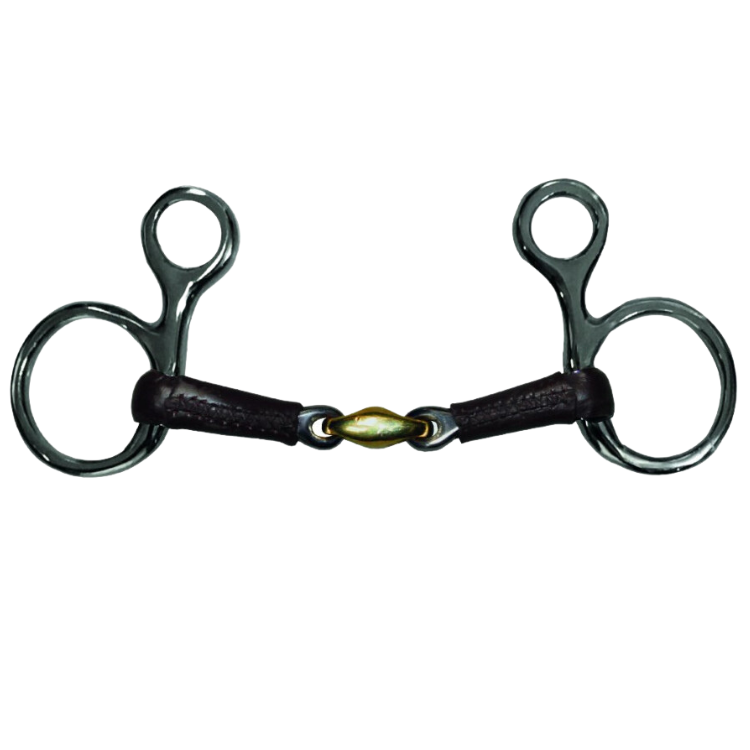 Mors Jump'In Baucher À Double Brisure En Cuir