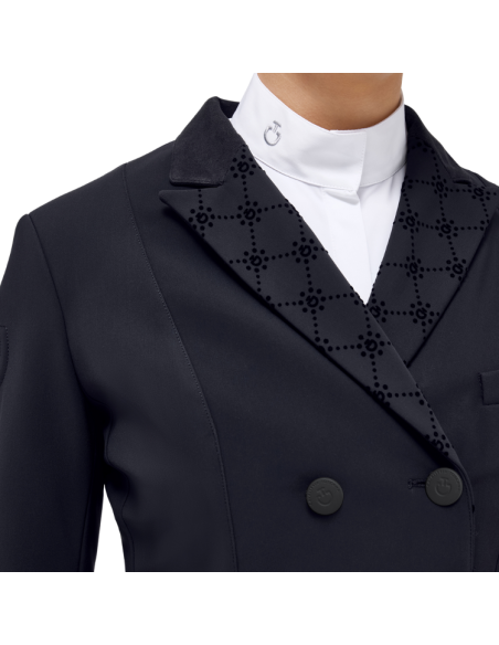 Frack Cavalleria Toscana Embroidered Houndstooth Femme marine