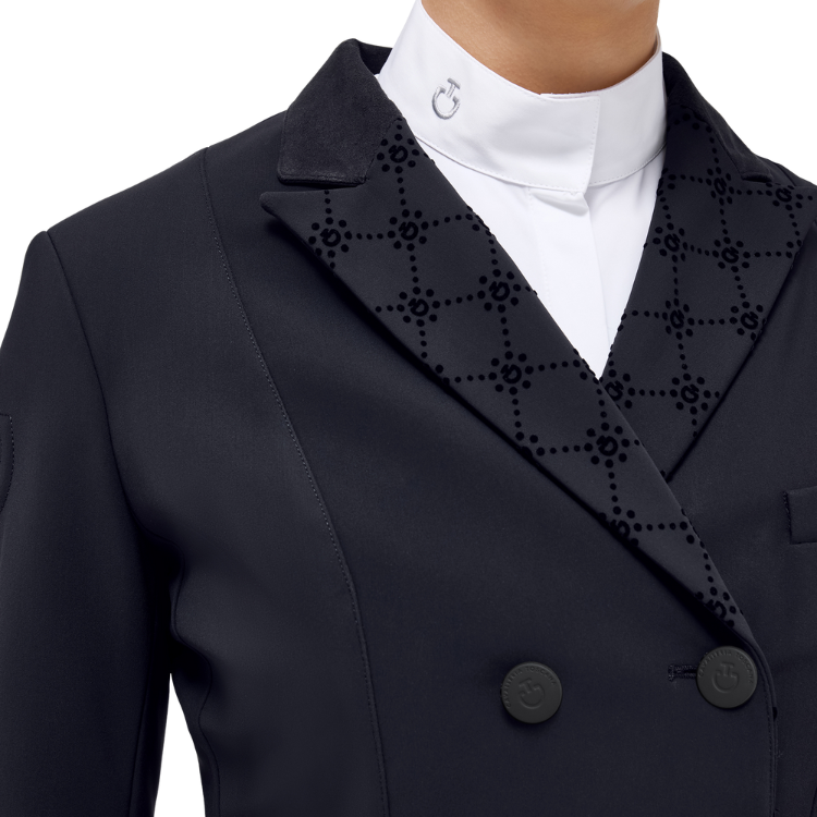 Frack Cavalleria Toscana Embroidered Houndstooth Femme marine