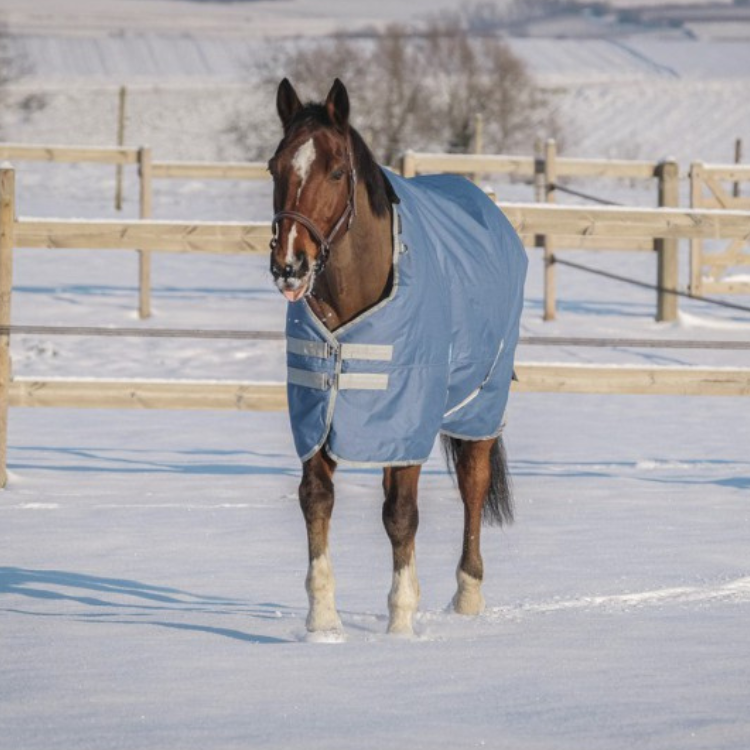 Couverture Equithème "Tyrex 600D" Recyclée 300grs marine