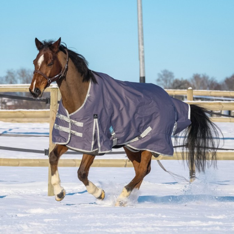 Couverture Equithème "Tyrex 1200D" Recyclée 300grs taupe