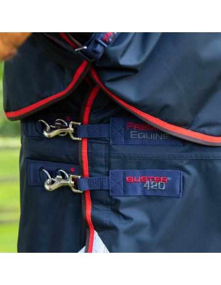 Couverture Premier Equine Buster 420g Avec Couvre Cou Marine